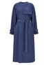 Max Mara Calao Trench Coat Blue