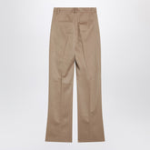 Max Mara High-Waisted Tailored Beige Camel Wool Trousers Beige