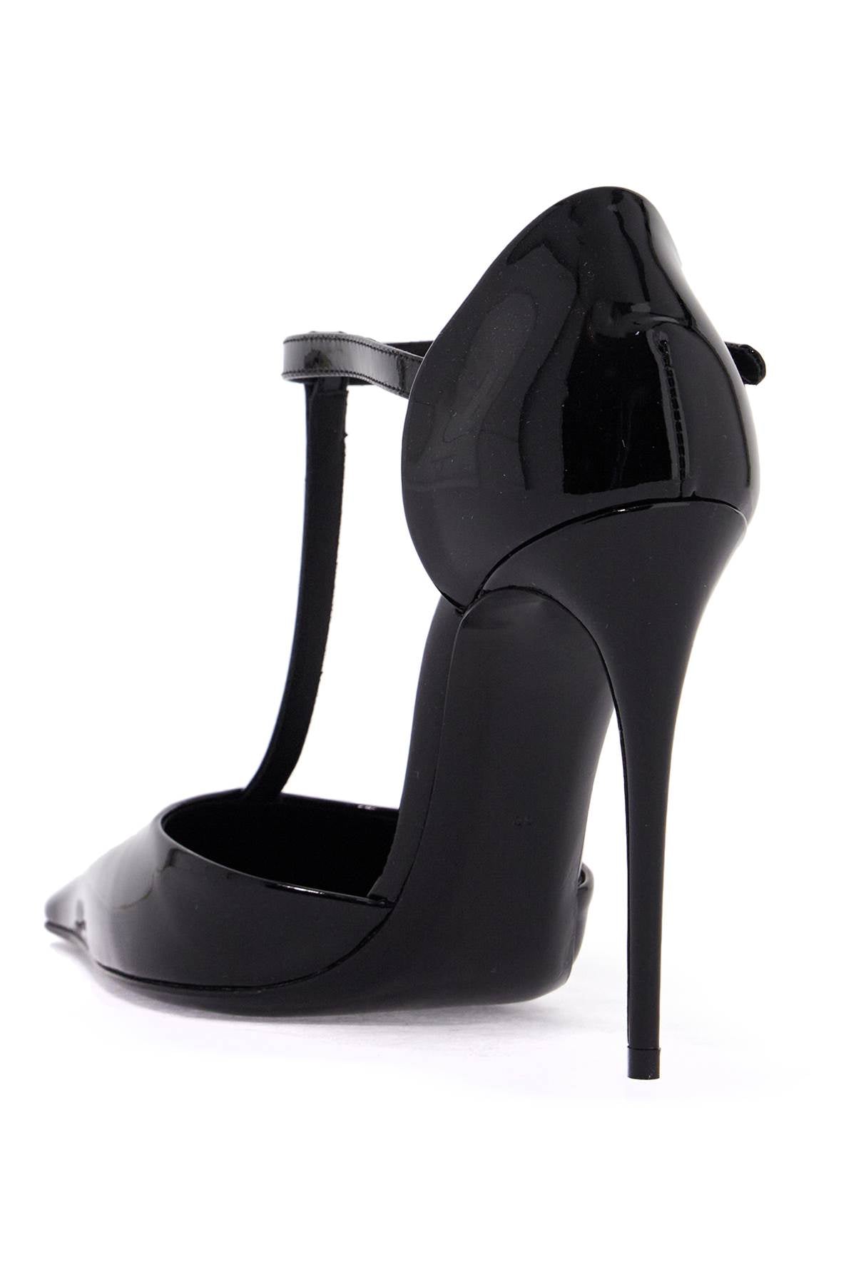 T-bar patent leather pumps