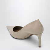 Dolce & Gabbana Beige Calfskin Pointed-Toe Devotion Pumps with Stiletto Heel Beige