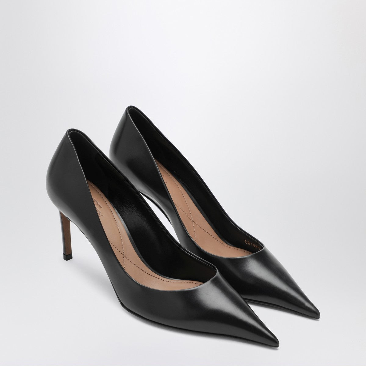 Dolce &amp; Gabbana Black Leather Devotion Pumps with Stiletto Heel Black