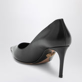 Dolce & Gabbana Black Leather Devotion Pumps with Stiletto Heel Black