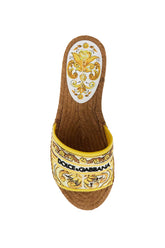 Dolce & Gabbana maiolica espadrille slides