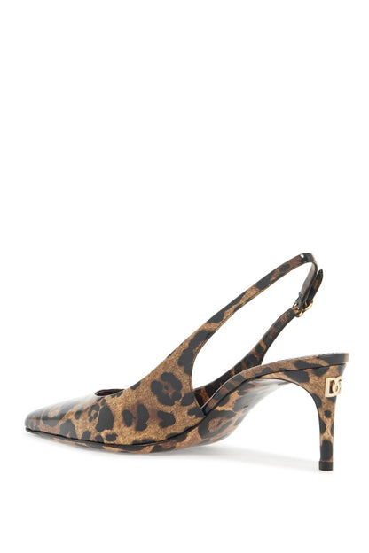 Leopard print slingback