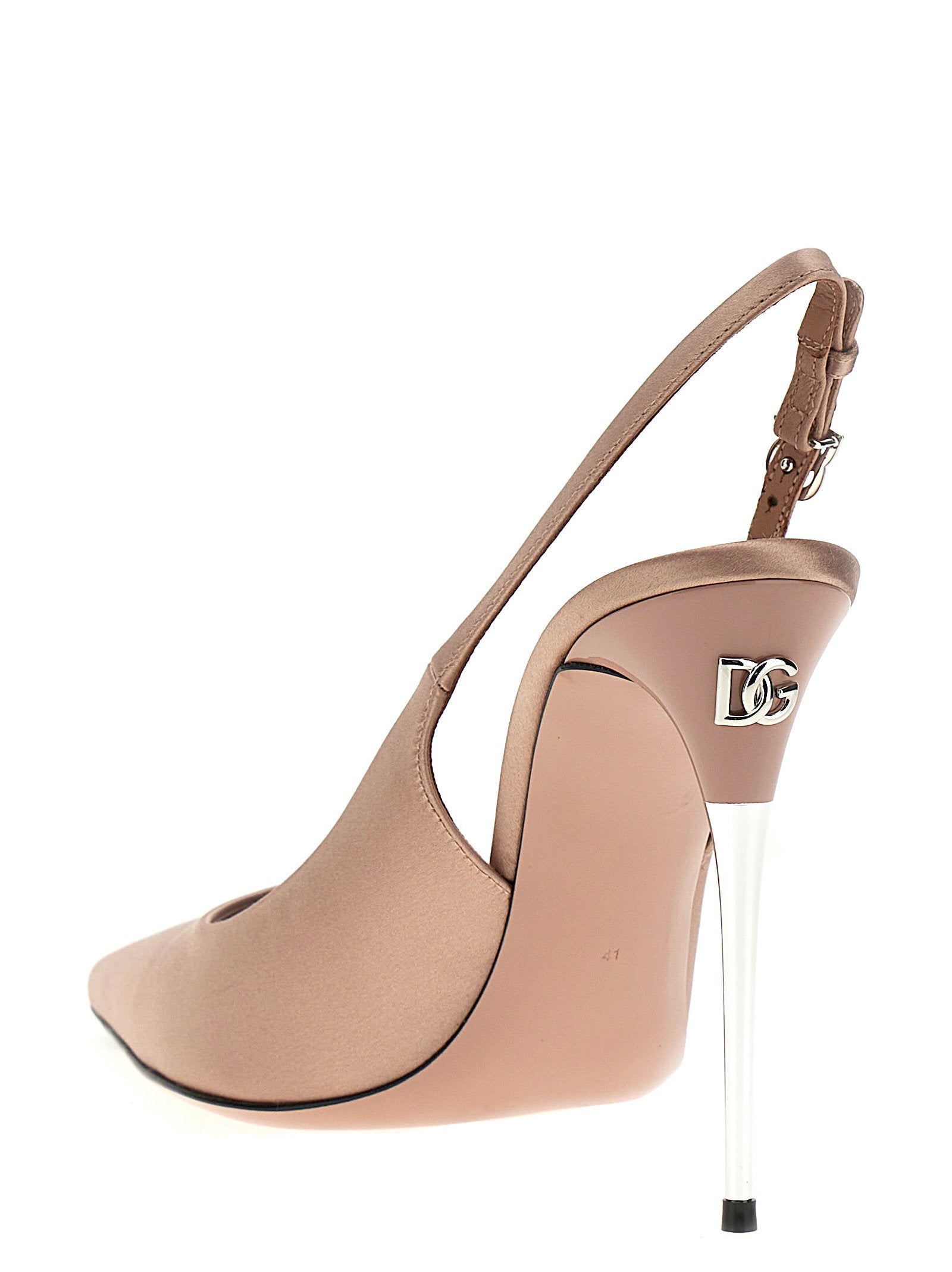 Dolce &amp; Gabbana Satin Slingbacks Pink