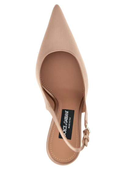 Dolce &amp; Gabbana Satin Slingbacks Pink