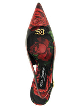 Dolce & Gabbana Rose Print Slingbacks Multicolor