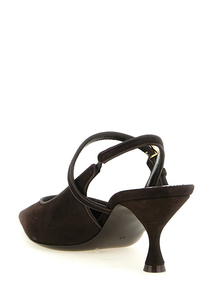 Dolce &amp; Gabbana Suede Slingbacks Brown