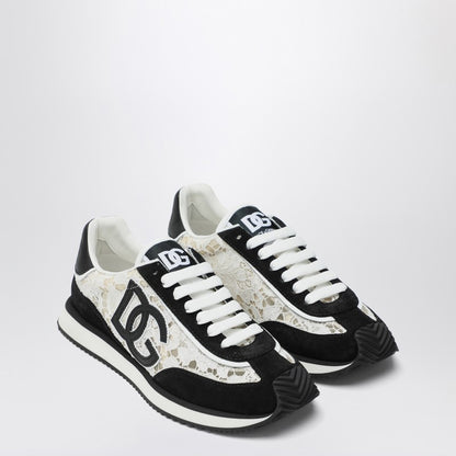Dolce &amp; Gabbana White Chunky Sole Sneakers with Logo Detailing White