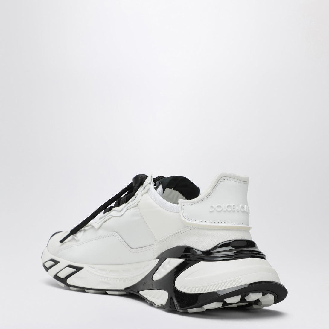 Dolce &amp; Gabbana Day Faster Low-Top Sneakers in Black and White White