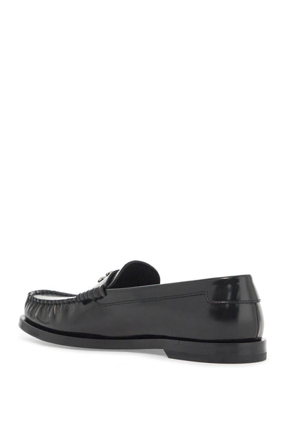 Brushed leather loafers