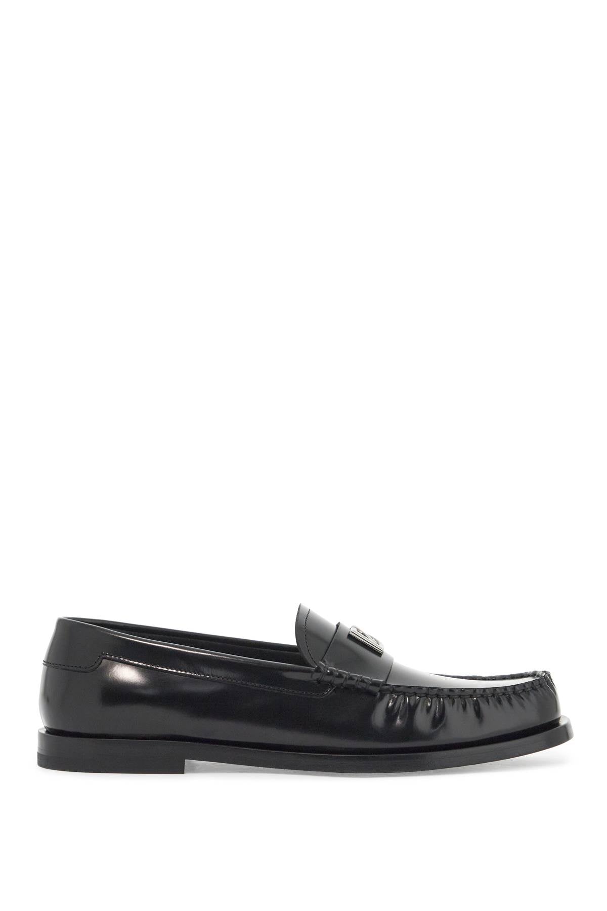 Brushed leather loafers