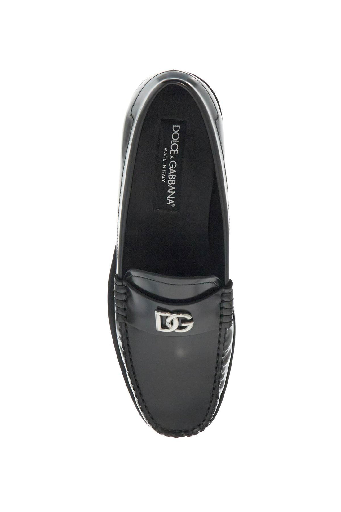 Brushed leather loafers