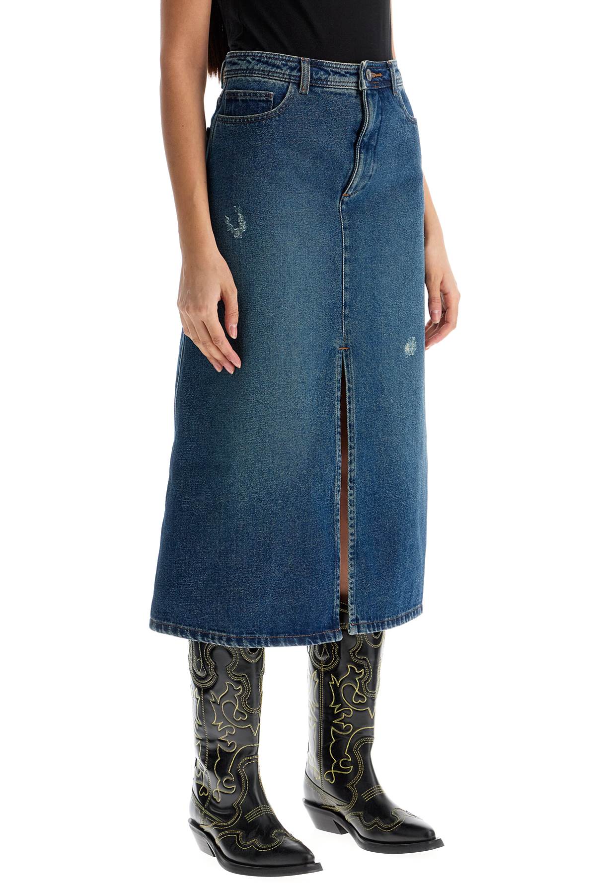 A.P.C. georgia denim midi skirt