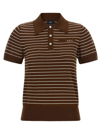 A.p.c. Aline Polo Shirt Brown