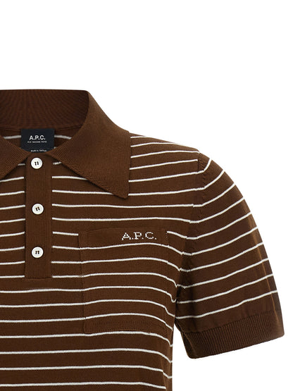 A.p.c. Aline Polo Shirt Brown