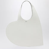Coperni White Leather Heart Tote Bag White