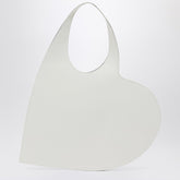 Coperni White Leather Heart Tote Bag White