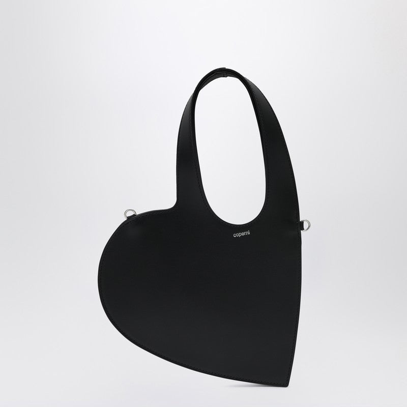 Coperni Mini Heart Leather Shoulder Bag Black