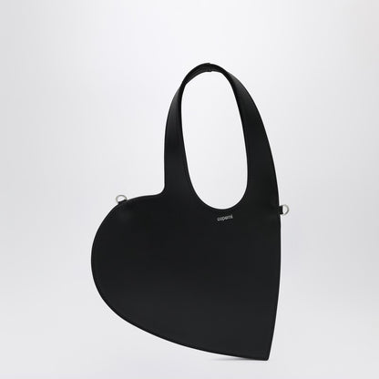 Coperni Mini Heart Leather Shoulder Bag Black