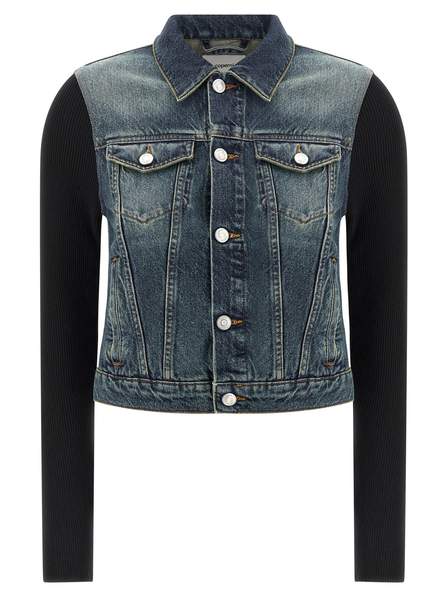 Coperni Hybrid Rib Denim Jacket Blue