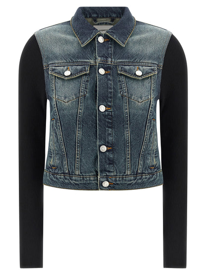 Coperni Hybrid Rib Denim Jacket Blue