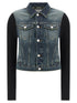 Coperni Hybrid Rib Denim Jacket Blue