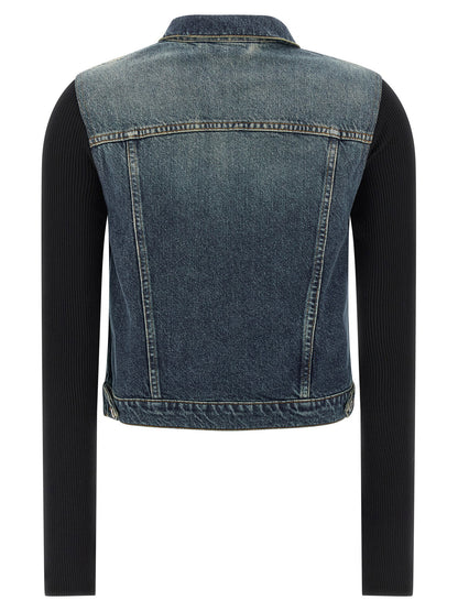 Coperni Hybrid Rib Denim Jacket Blue