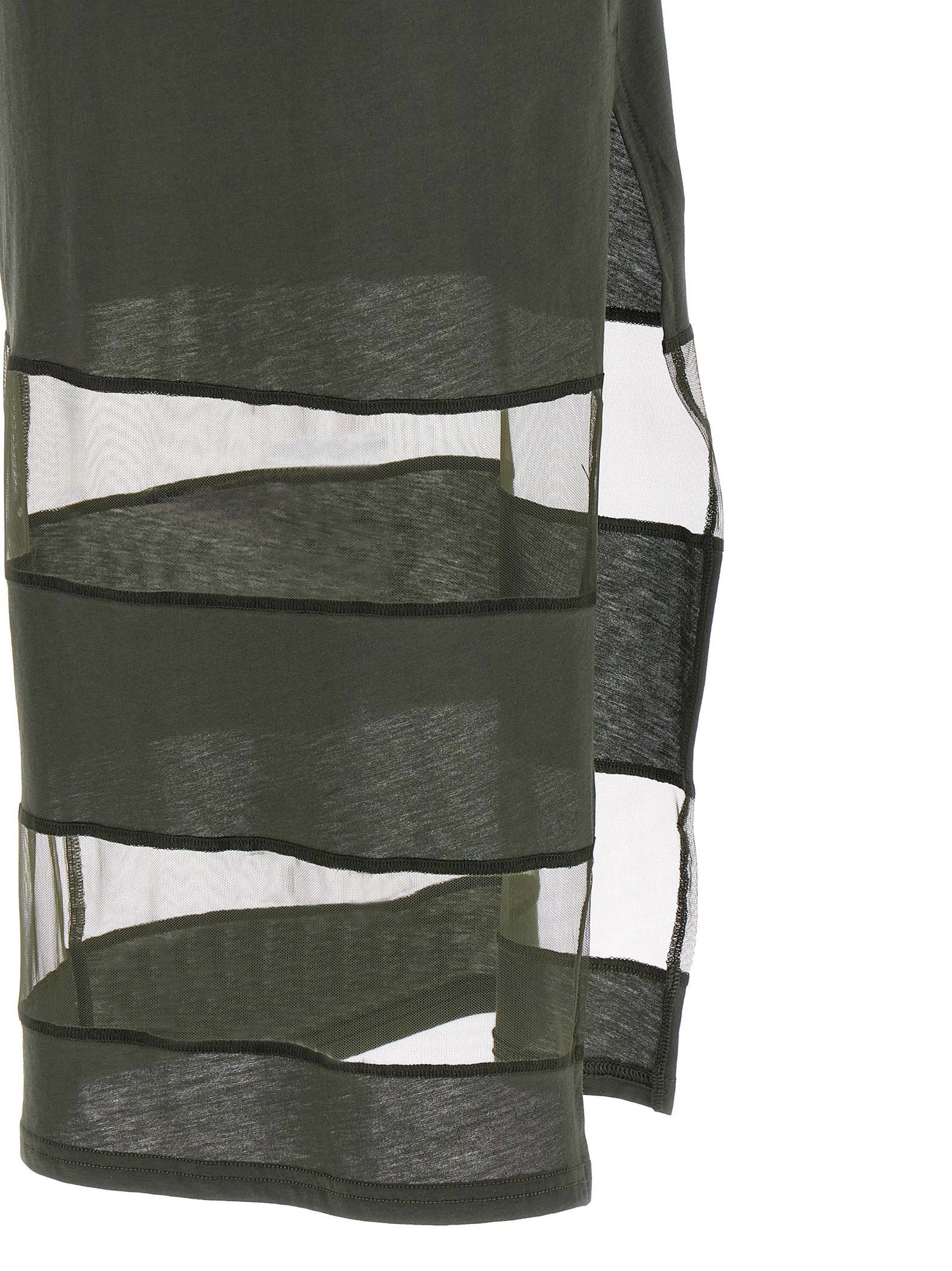 Coperni Striped Sheer Polo Dress Green