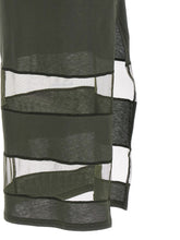 Coperni Striped Sheer Polo Dress Green