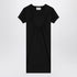 Coperni Black Cotton Mini Dress with Ruffled Heart Detail Black