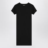 Coperni Black Cotton Mini Dress with Ruffled Heart Detail Black