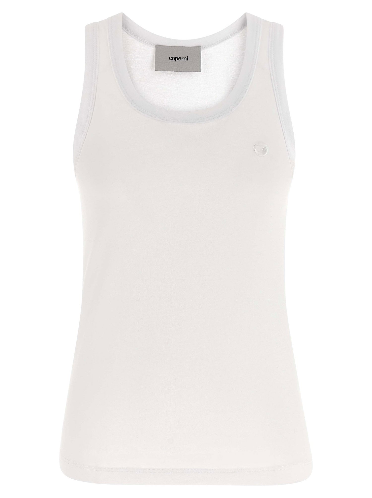 Coperni Logo Embroidery Tank Top White