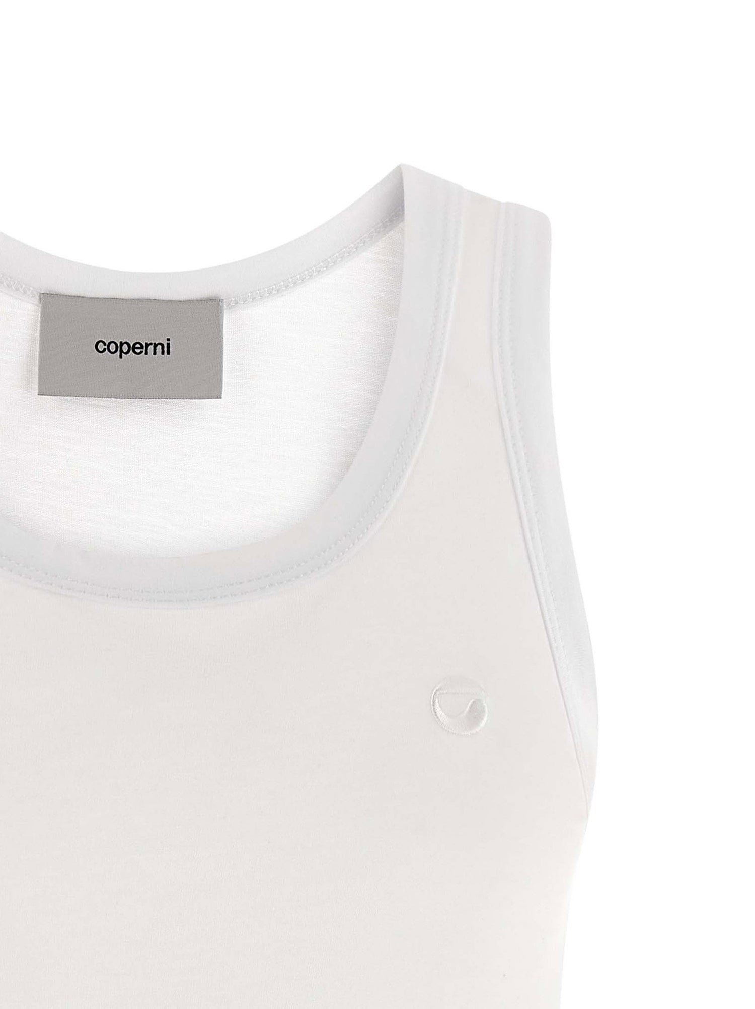 Coperni Logo Embroidery Tank Top White