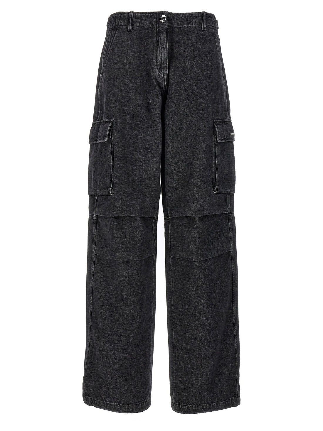 Coperni Denim Wide Leg Cargo Jeans Black