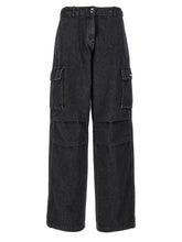 Coperni Denim Wide Leg Cargo Jeans Black
