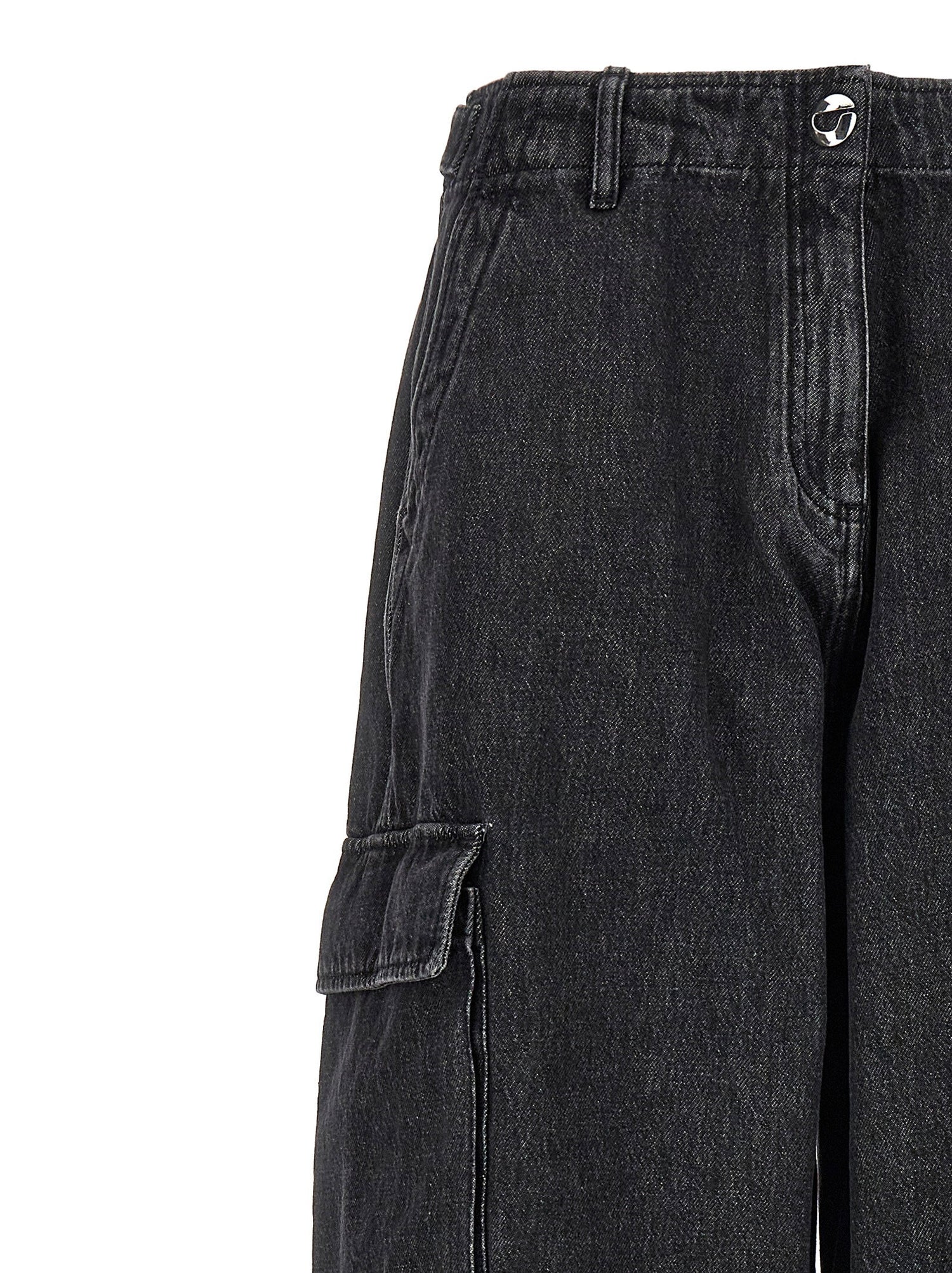 Coperni Denim Wide Leg Cargo Jeans Black