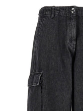 Coperni Denim Wide Leg Cargo Jeans Black
