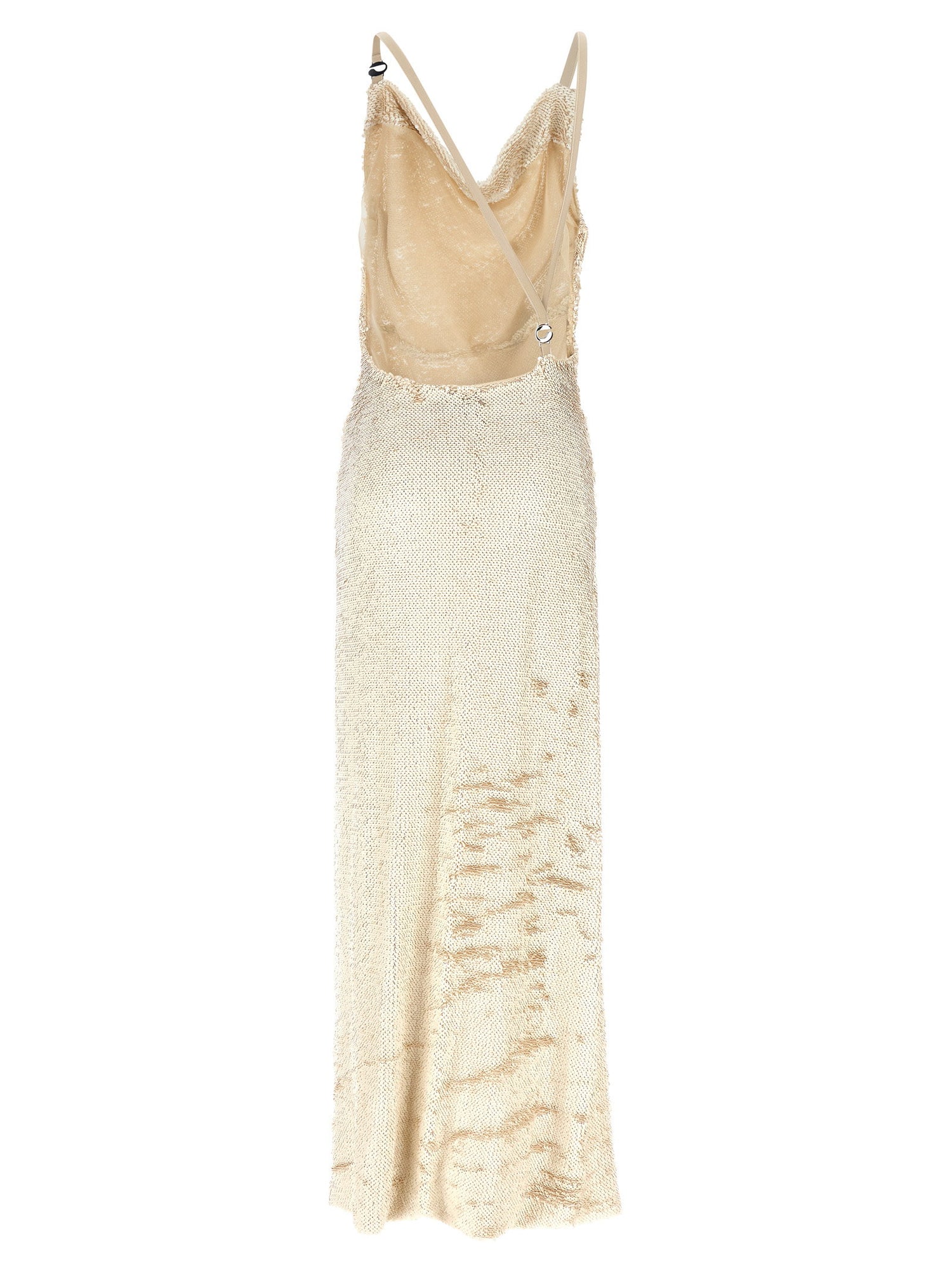 Coperni Sequin Dress Beige
