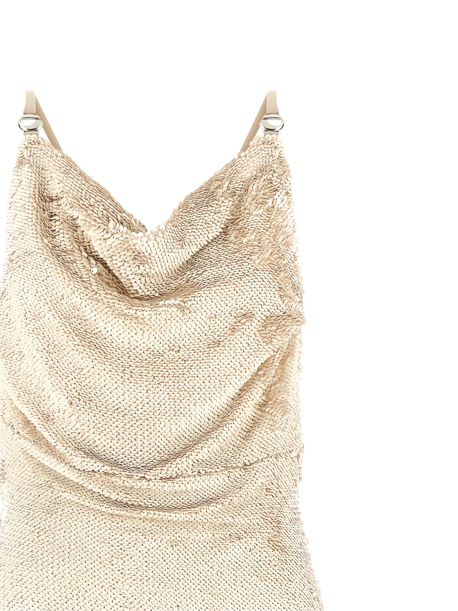 Coperni Sequin Dress Beige