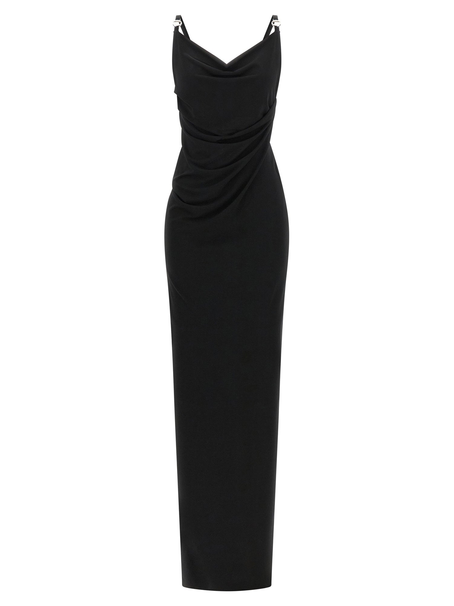 Coperni Metallic Logo Dress Black