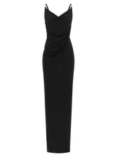 Coperni Metallic Logo Dress Black