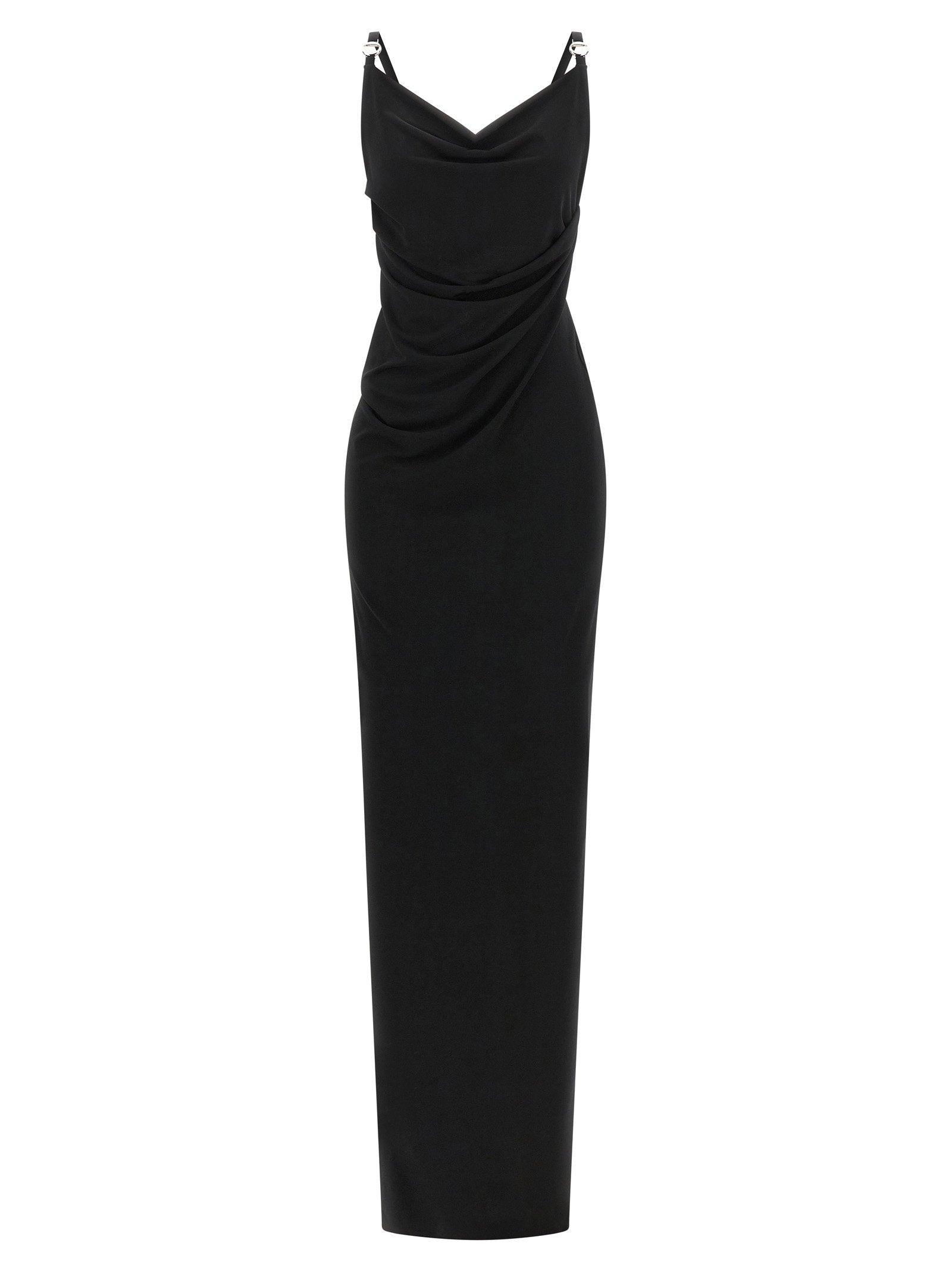 Coperni Metallic Logo Dress Black
