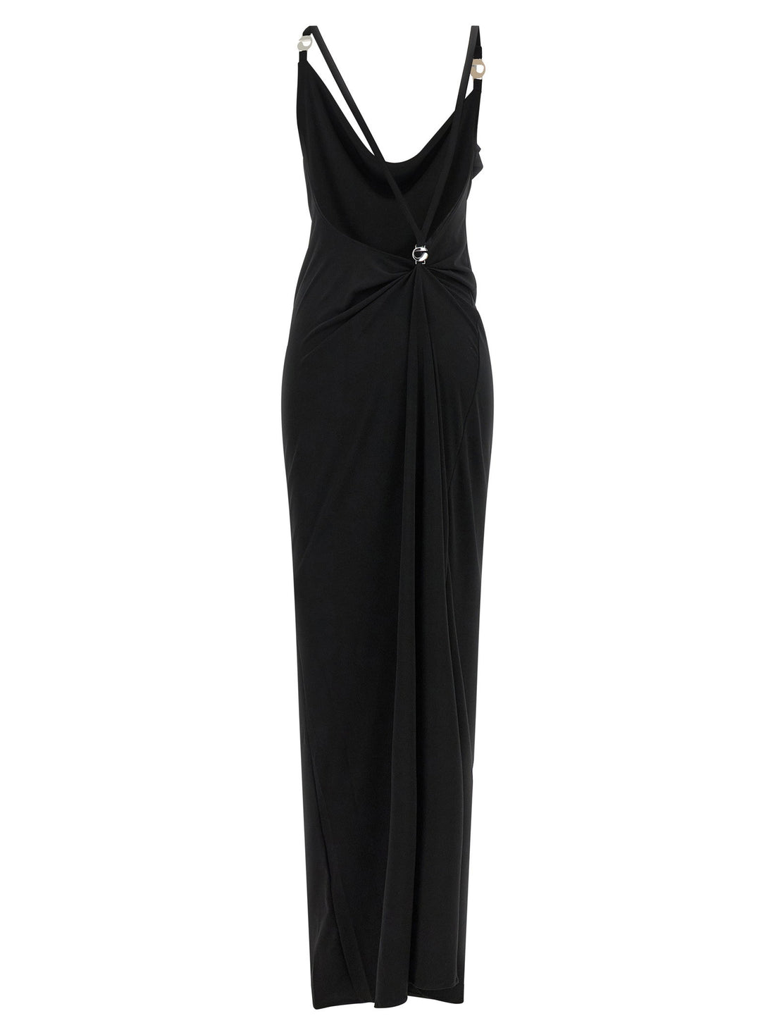 Coperni Metallic Logo Dress Black