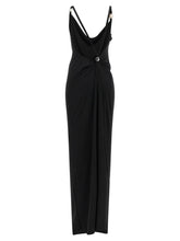 Coperni Metallic Logo Dress Black