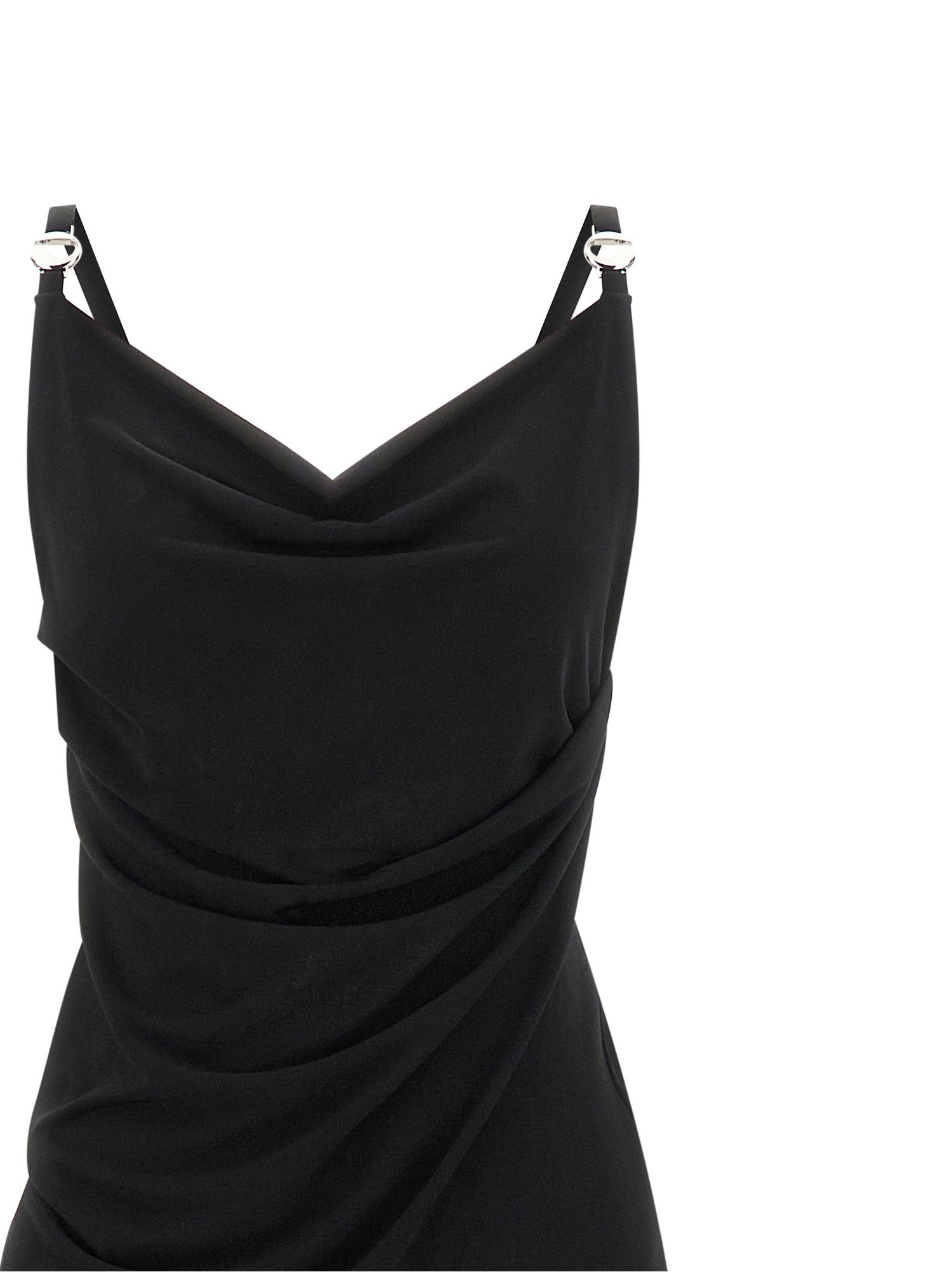 Coperni Metallic Logo Dress Black
