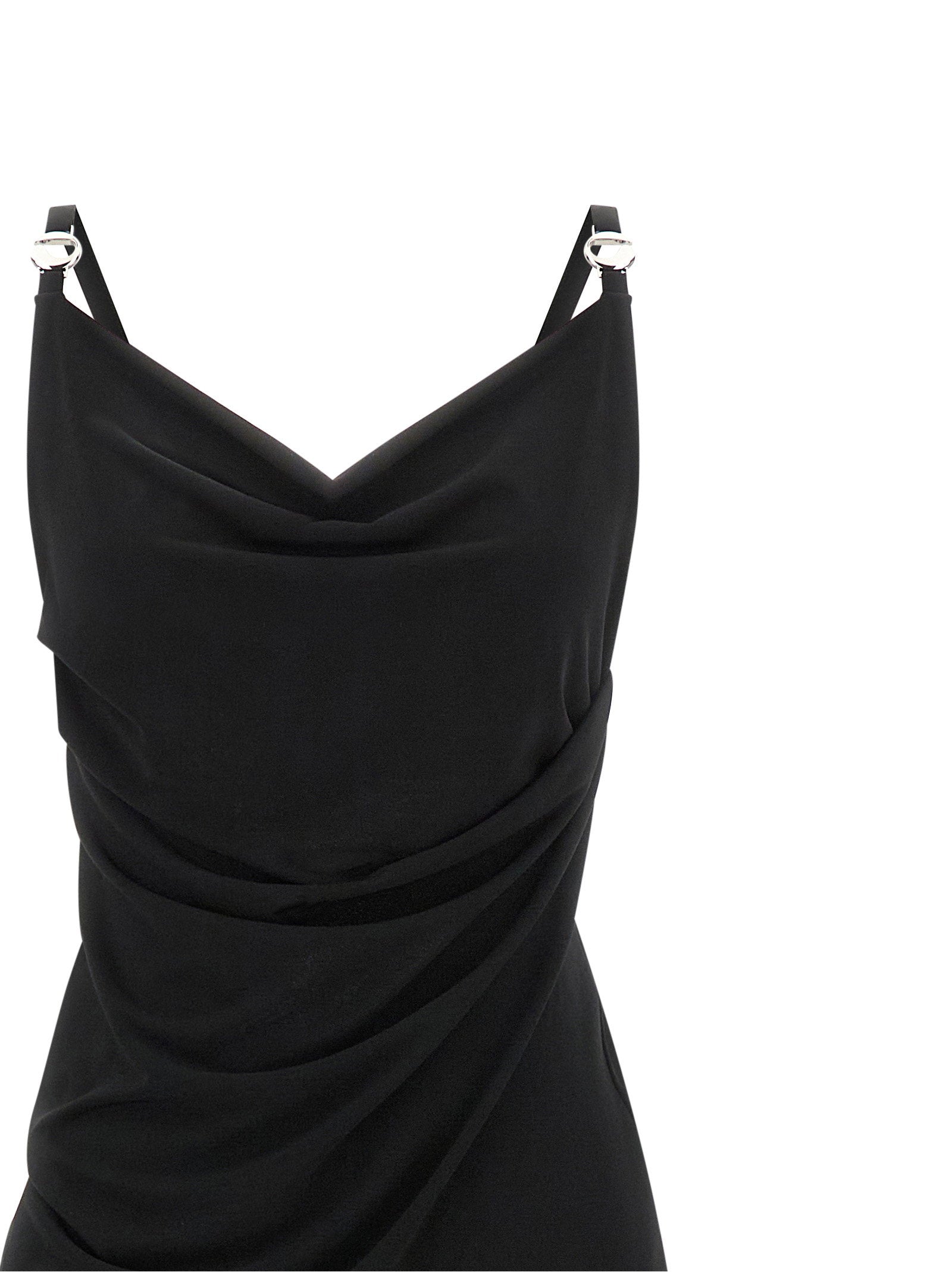 Coperni Metallic Logo Dress Black