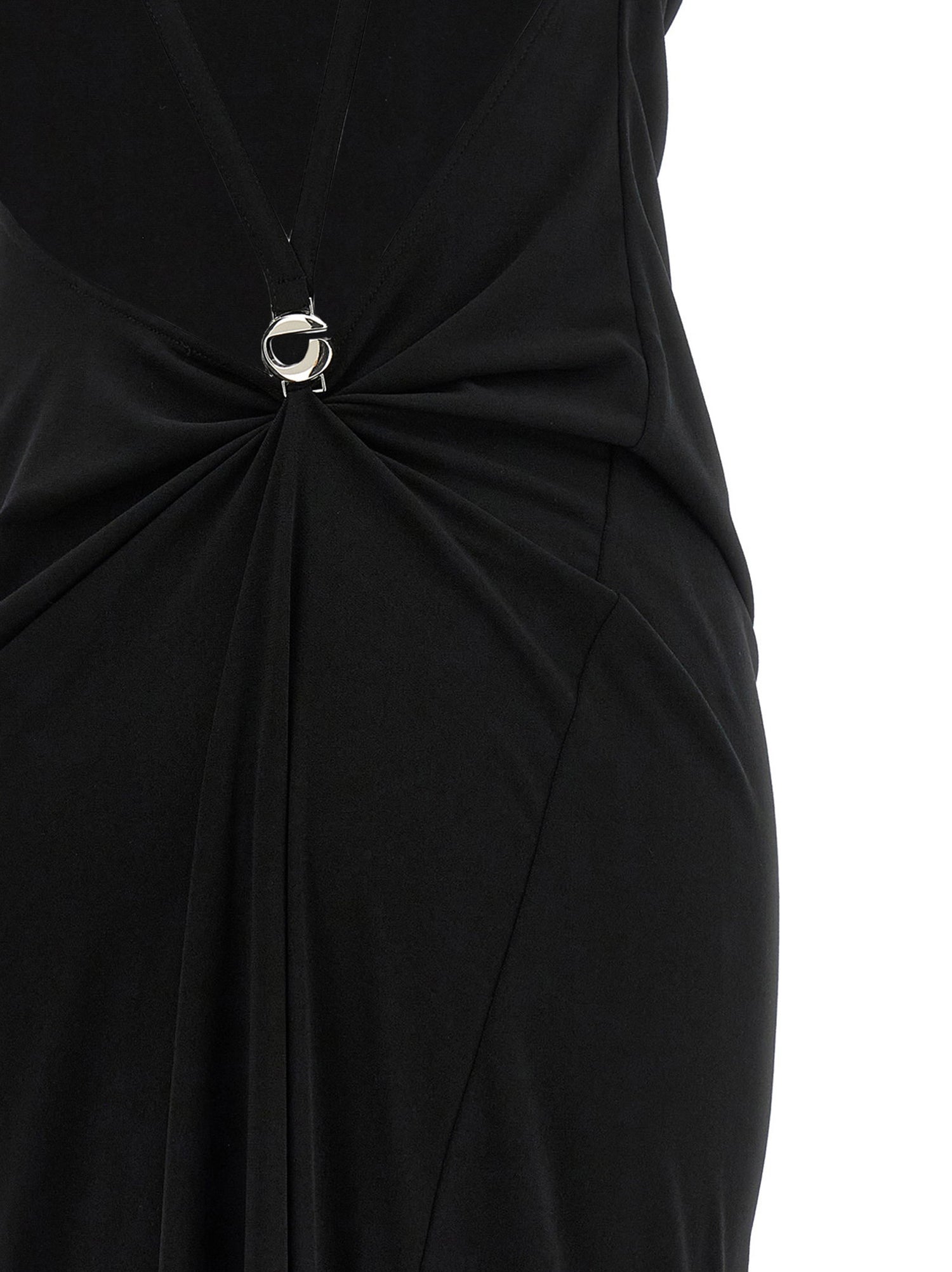 Coperni Metallic Logo Dress Black