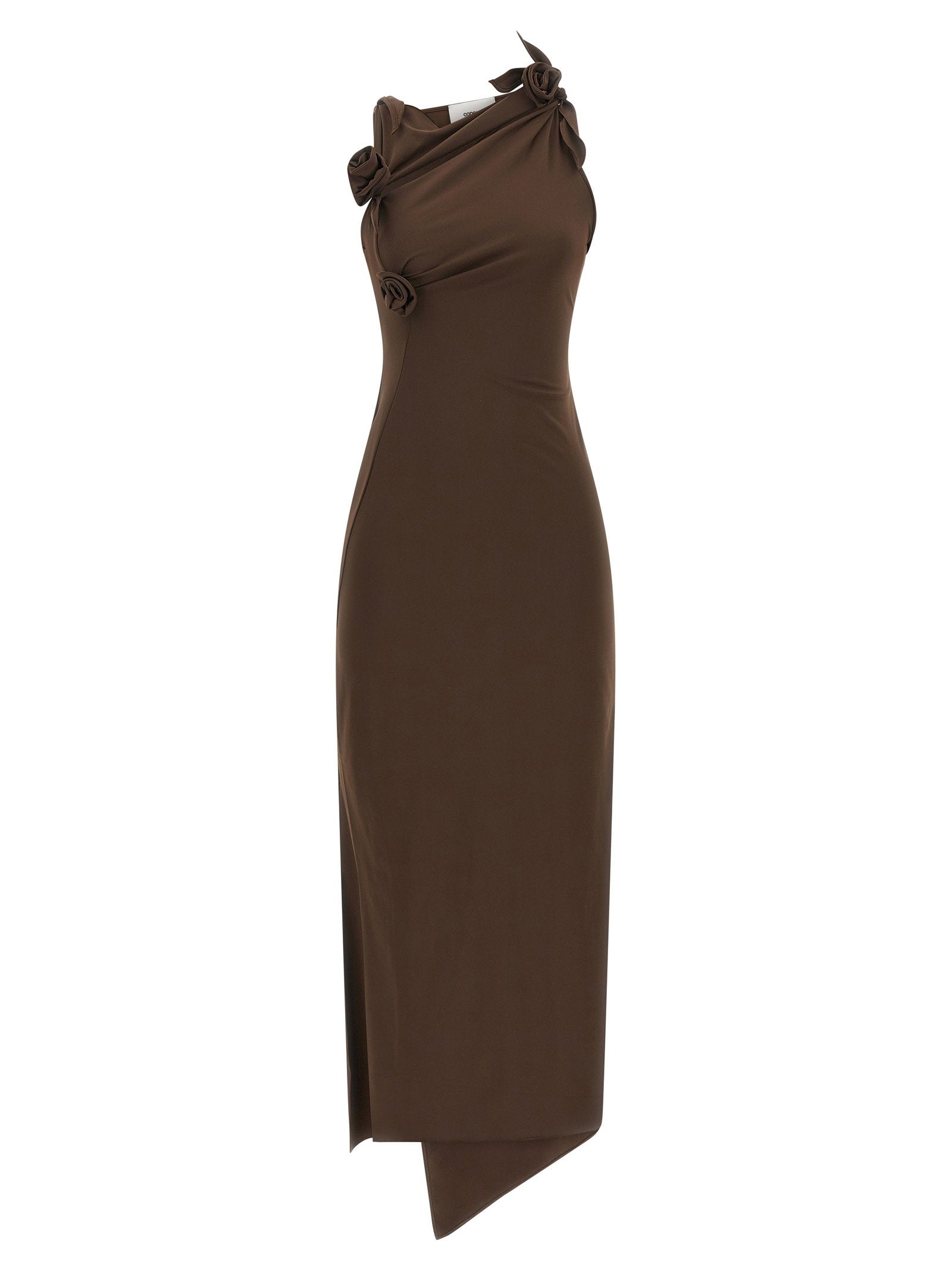 Coperni Flower Dress Brown