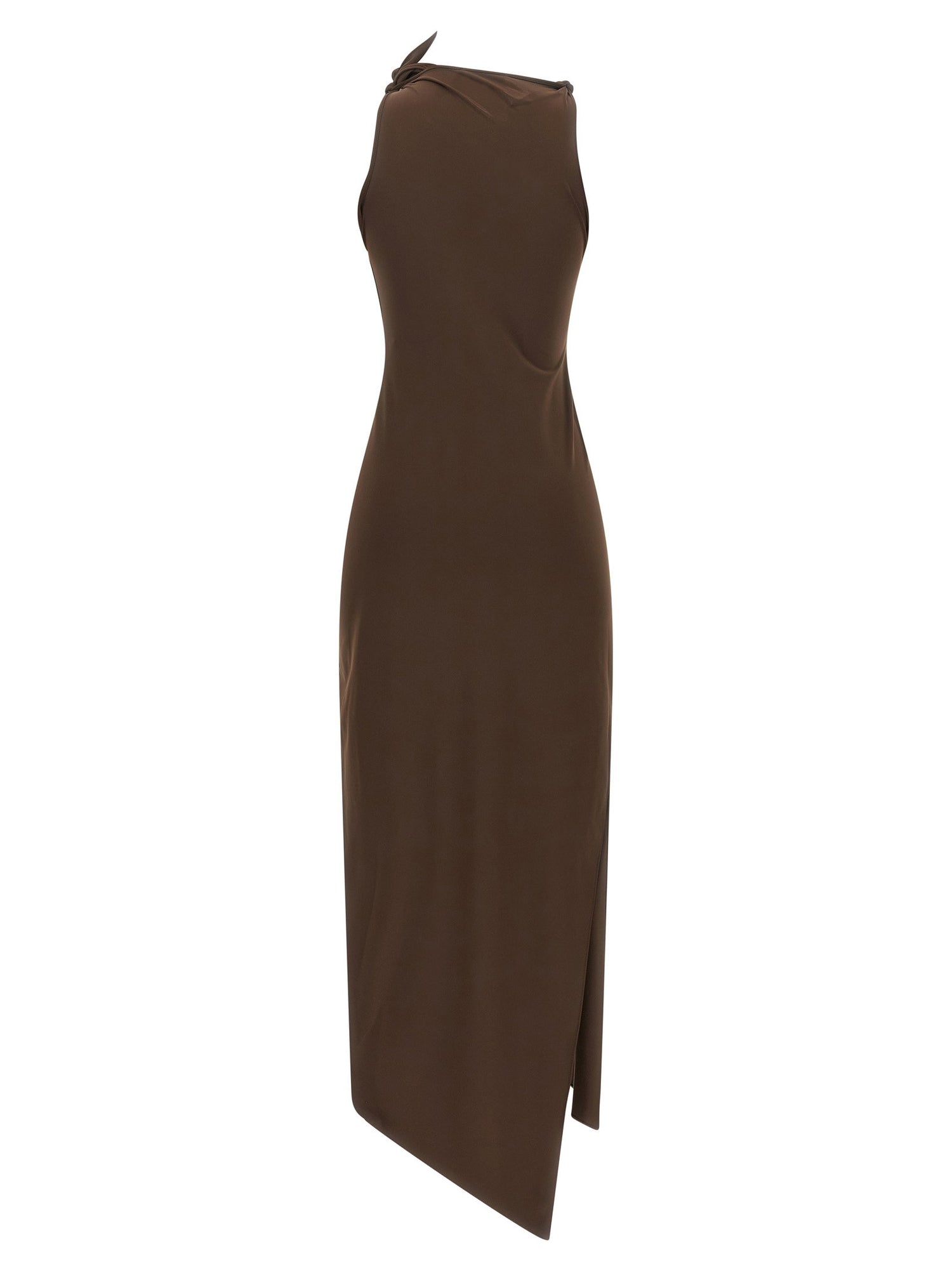 Coperni Flower Dress Brown